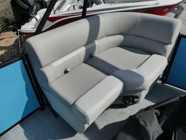 Slide: The Image of Luxurious seating area on Godfrey Pontoons Xperience 2086 SFLX, year 2026. - 12