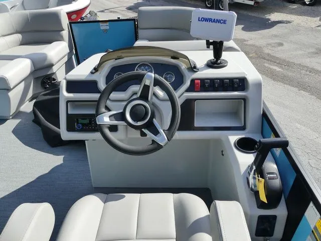 Slide: The Image of Interior view of Godfrey Pontoons Xperience 2086 SFLX 2026 helm. - 9