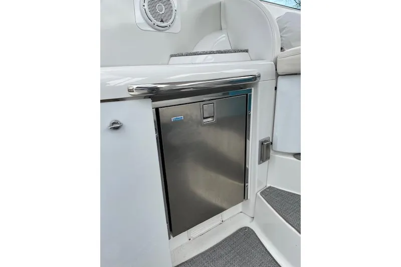 Slide: The Image of 2005 Formula 37 Performance Cruiser interior with stainless steel cabinet and speaker. - 9