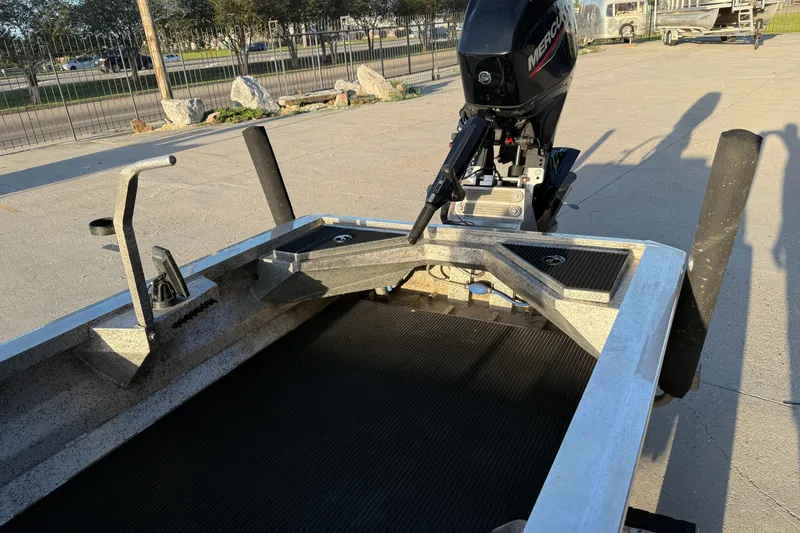 Slide: The Image of 2017 Homemade 1754 boat with Mercury outboard motor in a parking lot. - 9
