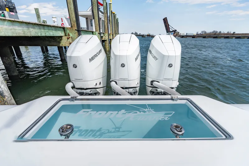 Slide: The Image of 2026 Front Runner 39 Center Console with three Mercury Verado engines. - 24