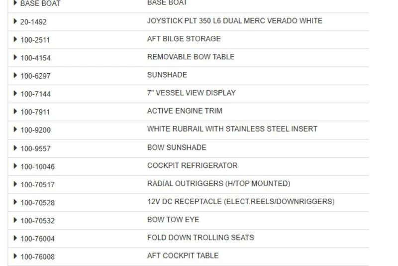 Slide: The Image of 2019 Boston Whaler 330 Outrage features list, including joystick control and cockpit refrigerator. - 41