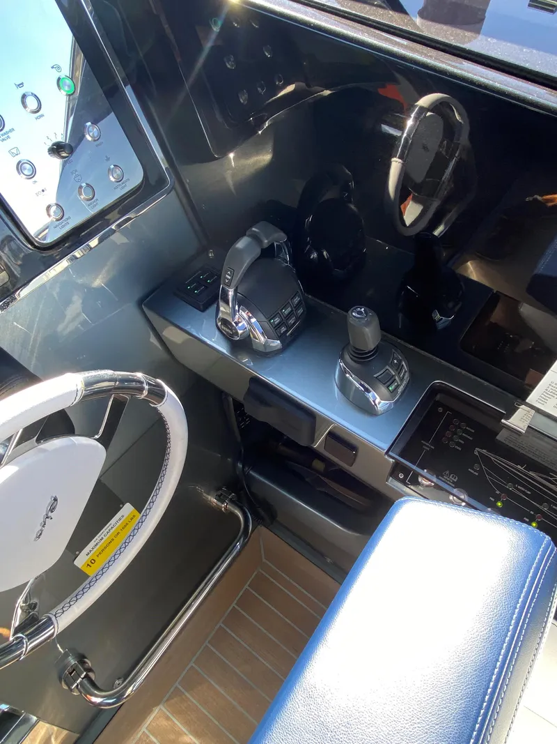 Slide: The Image of Cockpit controls of a 2021 Riva Dolceriva 48 yacht. - 10