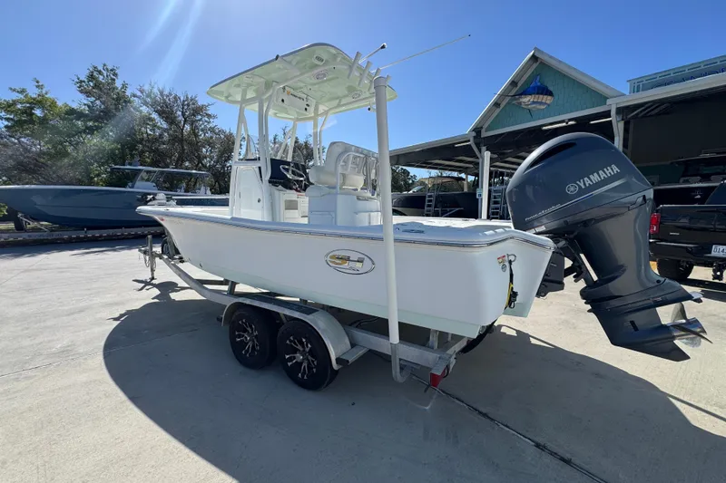Slide: The Image of 2019 Sea Hunt BX 22 BR boat with Yamaha engine on trailer. - 14