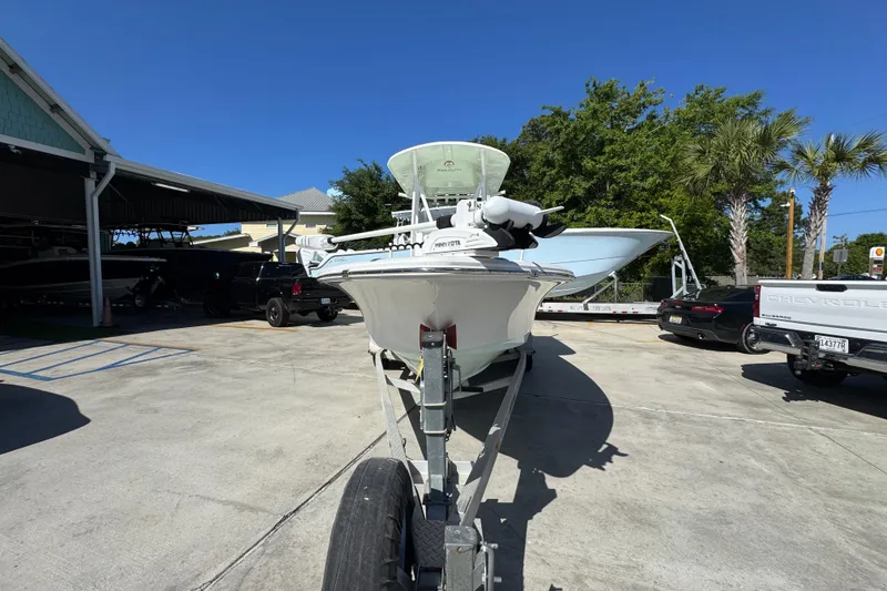 Slide: The Image of 2019 Sea Hunt BX 22 BR boat on trailer in sunny outdoor setting. - 5