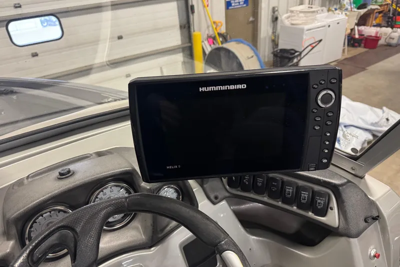 Slide: The Image of 2017 Tracker Targa V-18 WT dashboard with Humminbird Helix 9 fish finder. - 7