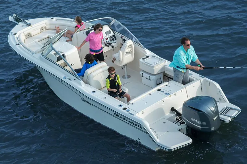 Slide: The Image of Manufacturer Provided Image: 2018 Grady-White Freedom 235 boat with family fishing on the water. - 40