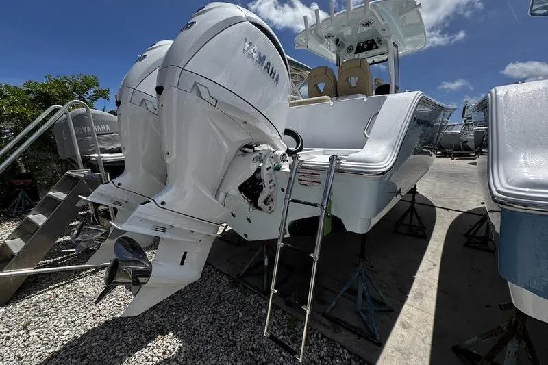 Slide: The Image of 2026 Sportsman Open 262 Center Console with dual Yamaha outboard engines. - 3