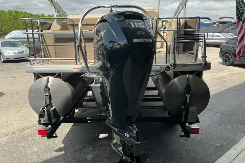 Slide: The Image of 2023 Godfrey Sweetwater 2286 SFL pontoon boat with Mercury 115 outboard motor. - 5