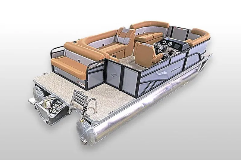 Slide: The Image of Manufacturer Provided Image: 2025 Crest Conquest SE 200 Cruise pontoon boat with luxurious seating and modern design. - 12