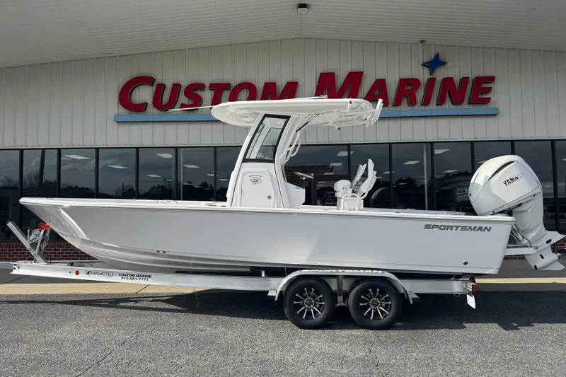 The Image of 2026 Sportsman Masters 247 Bay Boat displayed at Custom Marine dealership. - 0