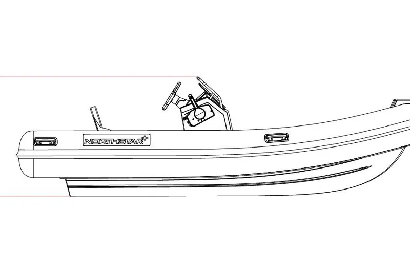 Slide: The Image of Line drawing of 2026 Northstar Vega 4.2 boat with Yamaha 50HP engine. - 5