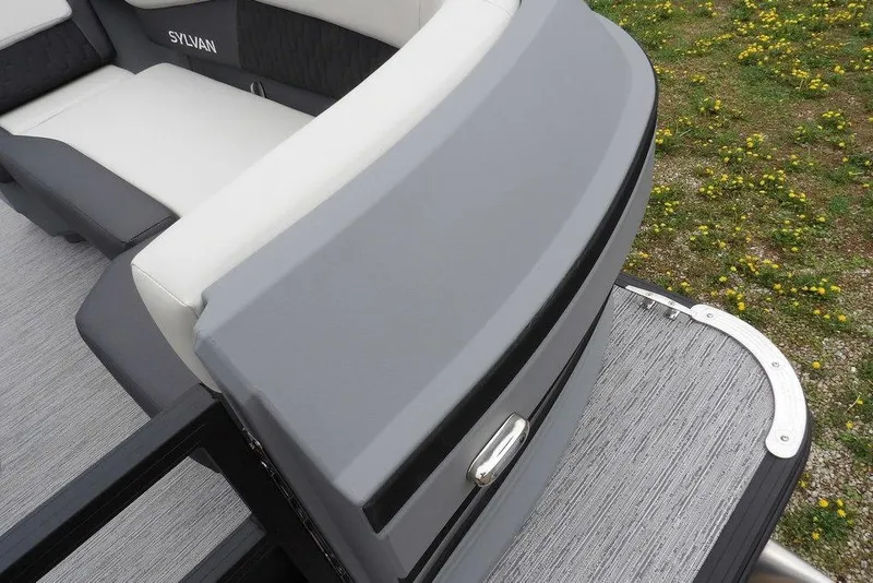 Slide: The Image of 2026 Sylvan R-20 CLZ DH boat interior with sleek seating and modern design. - 36