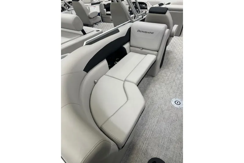 Slide: The Image of Luxurious seating on 2026 Berkshire 24RFX LE pontoon boat, featuring elegant design and comfort. - 10