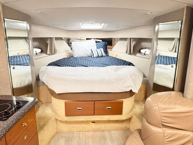 Slide: The Image of Interior of a 2004 Formula 37 Performance Cruiser with cozy bed. - 31