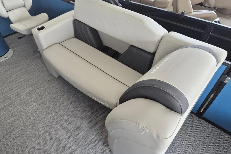 Slide: The Image of Luxurious seating on 2026 Sylvan Mirage Fish 820 Party Fish boat. - 9