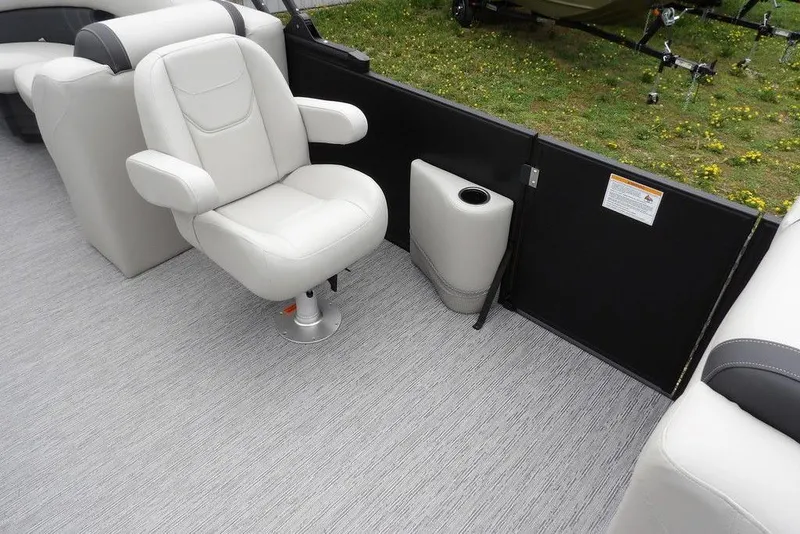 Slide: The Image of 2026 Sylvan 8522 LZ boat interior with plush seating and modern design. - 19