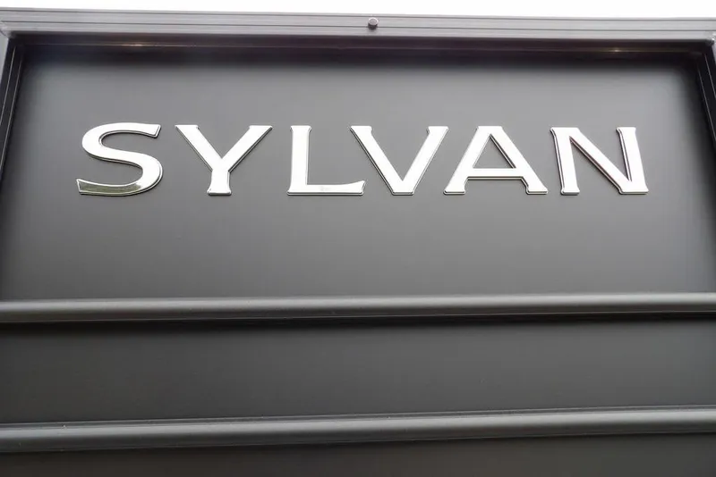 Slide: The Image of Silver "SYLVAN" logo on a black background, representing the 2026 Sylvan 8522 LZ model. - 34