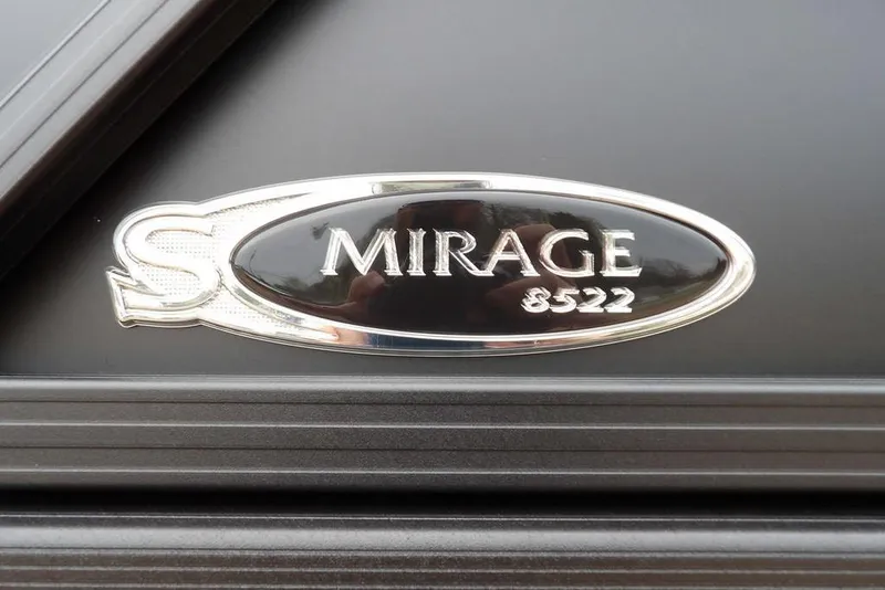 Slide: The Image of 2026 Sylvan 8522 LZ Mirage logo on sleek black surface. - 36