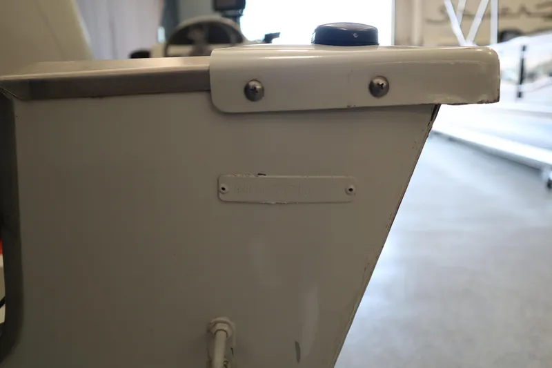 Slide: The Image of 2013 MirroCraft 1416 Troller boat detail, showcasing stern and hardware. - 11