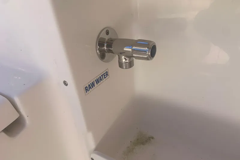 Slide: The Image of 2016 Key West 239 DFS raw water outlet with chrome finish. - 14
