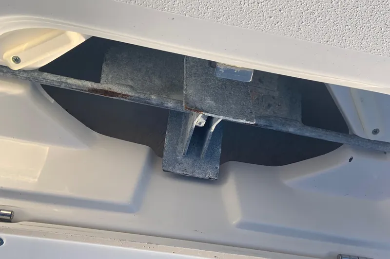 Slide: The Image of 2016 Key West 239 DFS boat compartment with metal bracket inside. - 23