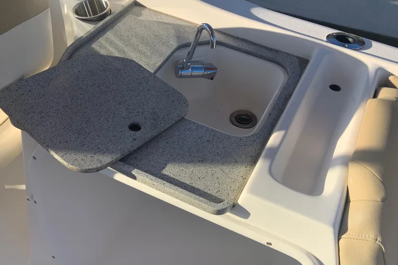 Slide: The Image of 2016 Key West 239 DFS boat sink with faucet and countertop. - 24