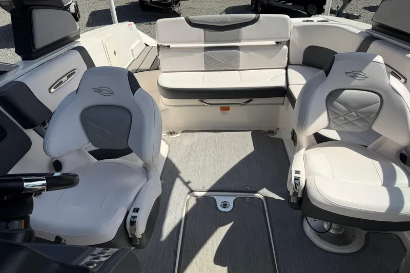 Slide: The Image of Interior of 2019 Chaparral 257 SSX boat with luxurious seating and modern design. - 6