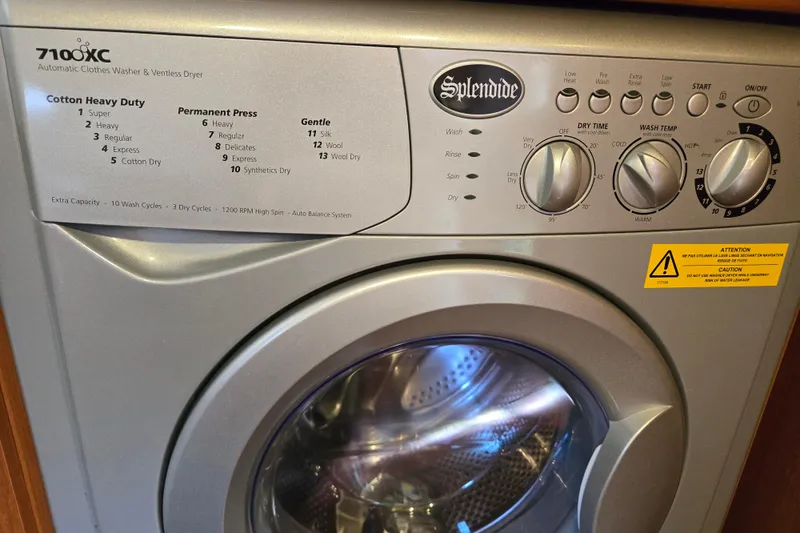 Slide: The Image of Splendide 7100XC washer-dryer in 2016 Beneteau Oceanis 55 yacht, featuring multiple wash cycles. - 54