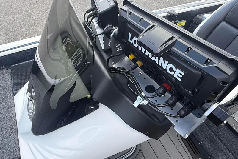 Slide: The Image of 2023 Phoenix 921 Elite II boat dashboard with Lowrance GPS system. - 25