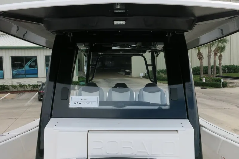 Slide: The Image of 2026 Robalo R300 Center Console boat, showcasing sleek design and modern features. - 16