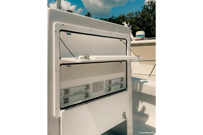 Slide: The Image of Premium tackle storage box with room for a cooler slide of Seakeeper One below. - 7