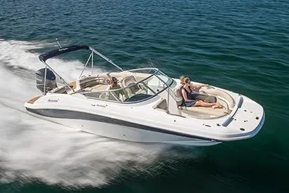 The Image of Manufacturer Provided Image: 2018 Hurricane SunDeck 2690 OB cruising on open water. - 0