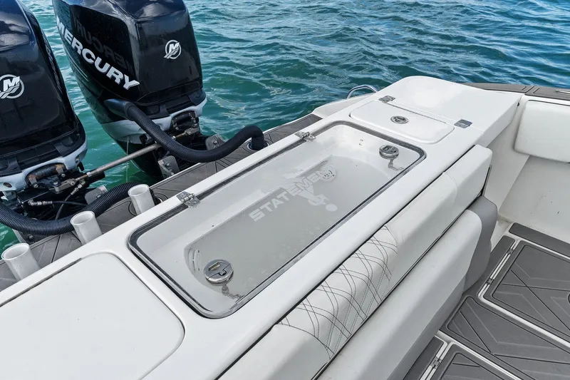 Slide: The Image of Statement 350 Open 2012 with Mercury engines on the water. - 27