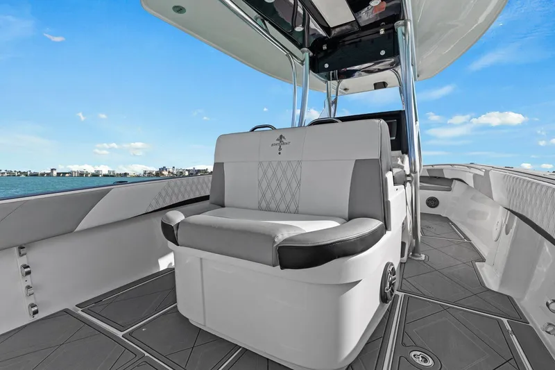 Slide: The Image of Luxurious interior of the 2012 Statement 350 Open yacht. - 35