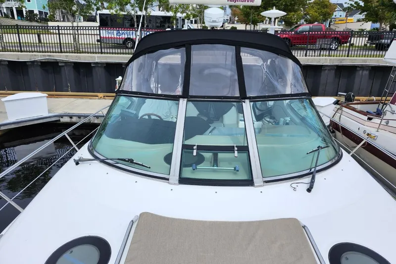 Slide: The Image of Electrical control panel inside a 2006 Sea Ray 360 Sundancer boat. - 50