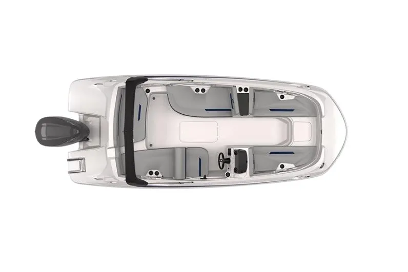 Slide: The Image of Manufacturer Provided Image: 2023 Hurricane SunDeck Sport 185 OB boat, top view, spacious seating, outboard motor. - 7