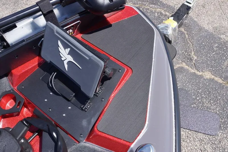 Slide: The Image of Control panel of a 2026 Skeeter ZXE21 boat with a mounted display. - 23