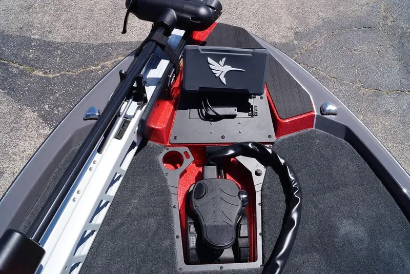 Slide: The Image of 2026 Skeeter ZXE21 boat deck with advanced control panel and sleek design. - 24
