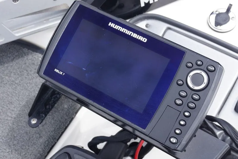 Slide: The Image of Humminbird Helix 7 fish finder on 2013 Skeeter ZX190 boat dashboard. - 16