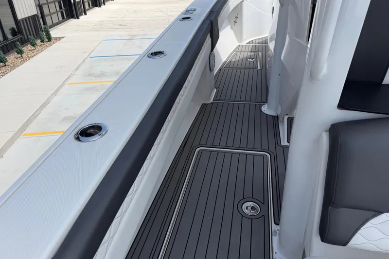 Slide: The Image of 2018 Fountain 39 NX boat deck with sleek design and modern fittings. - 25