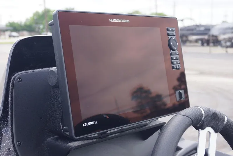 Slide: The Image of Humminbird Xplore 12 fishfinder on 2026 Skeeter FXR20 PRO boat dashboard. - 19