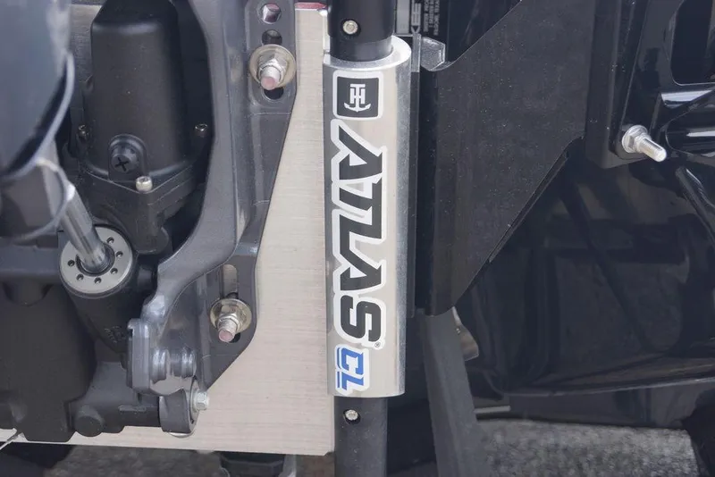 Slide: The Image of Close-up of Atlas hydraulic jack plate on 2026 Skeeter FXR20 PRO boat. - 5