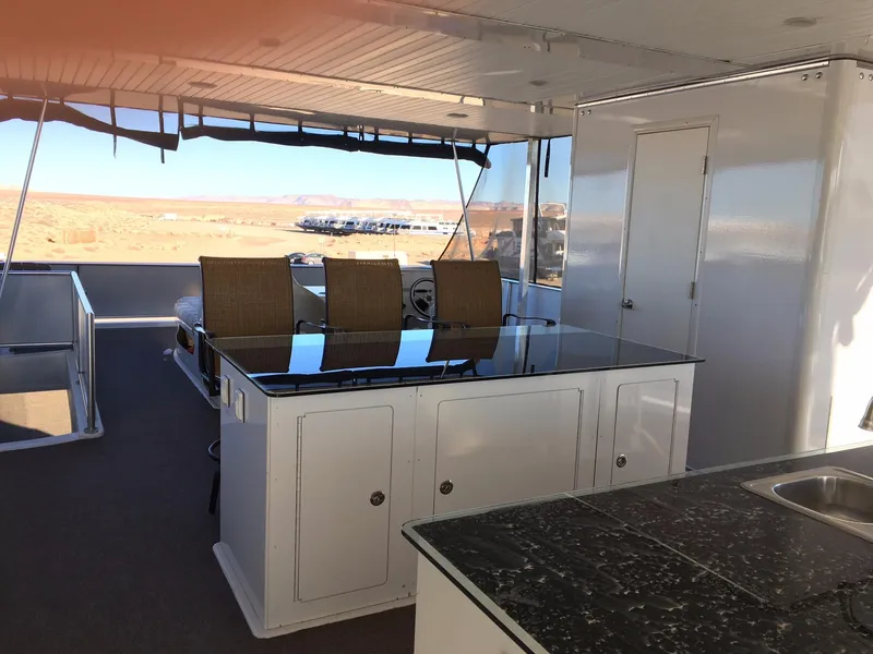 Slide: The Image of Luxurious Bravada houseboat interior with modern kitchen, 2015 model. - 8
