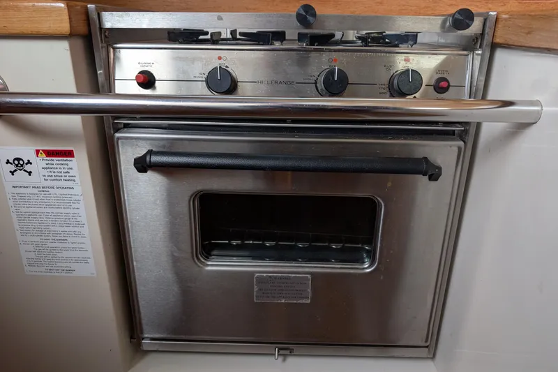 Slide: The Image of Stainless steel oven in a 2007 Catalina 36 MkII yacht galley. - 26