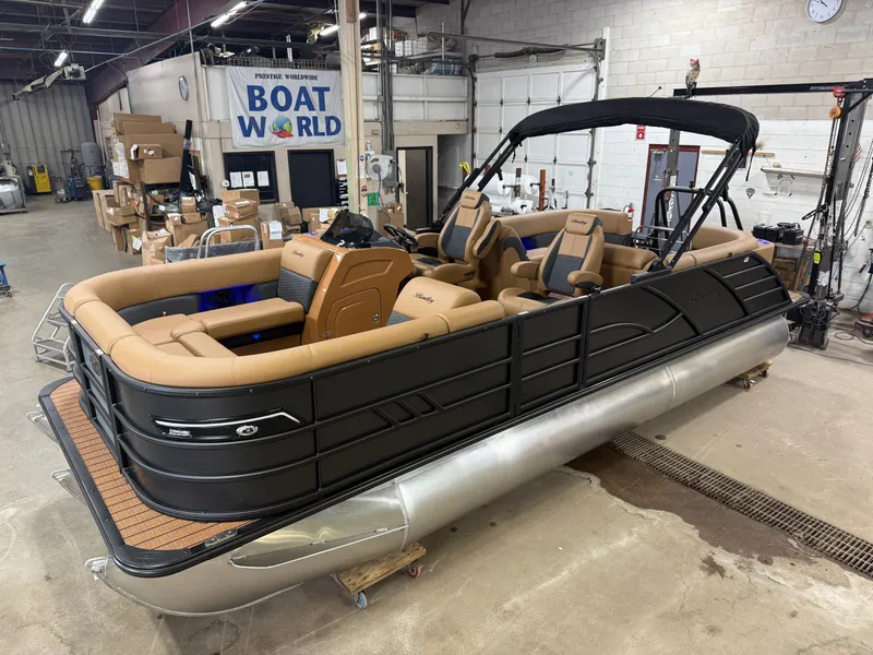 Slide: The Image of Bentley Pontoons Elite 350HP Admiral 253 Quad Lounge Tritoon 2026 - 62