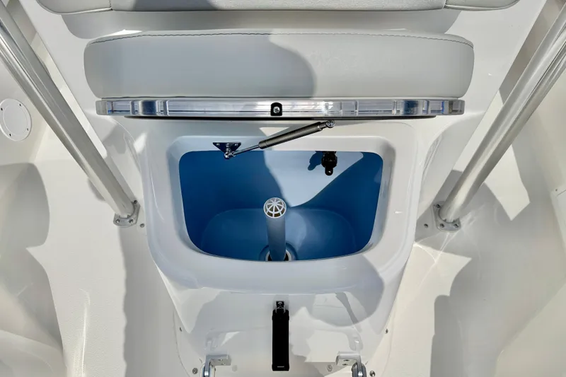 Slide: The Image of Livewell compartment in 2026 Bay Rider 219 Bay boat, featuring sleek design and functionality. - 12