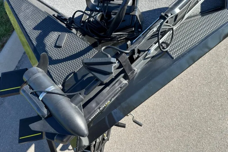 Slide: The Image of 2021 Ranger RT178 boat with trolling motor and Garmin equipment on deck. - 21