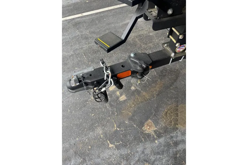 Slide: The Image of Trailer hitch of a 2021 Ranger RT178 on asphalt pavement. - 46