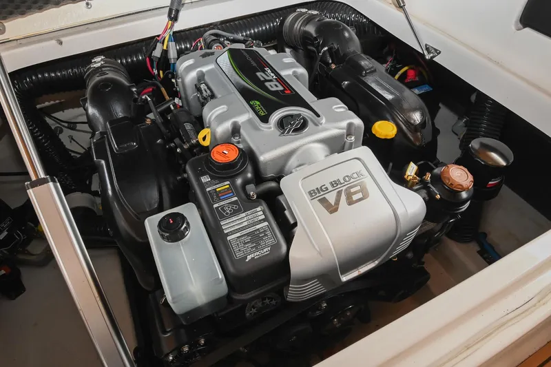 Slide: The Image of 2022 Chaparral 307 SSX engine compartment featuring a powerful Big Block V8 engine. - 41